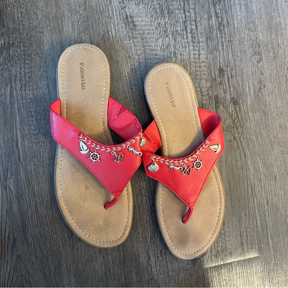 Red sandals